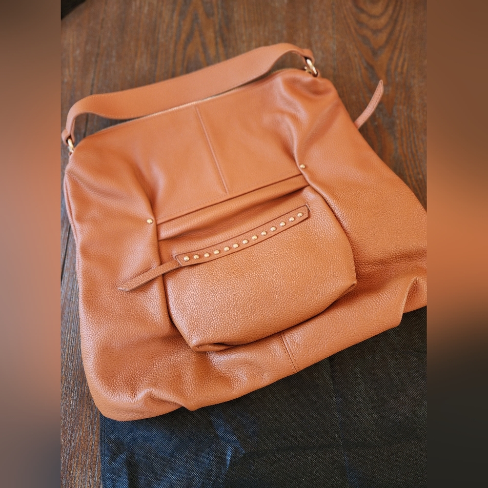 NEW. Laggo Joyce Crossbody Bag. In Peanut butter brown